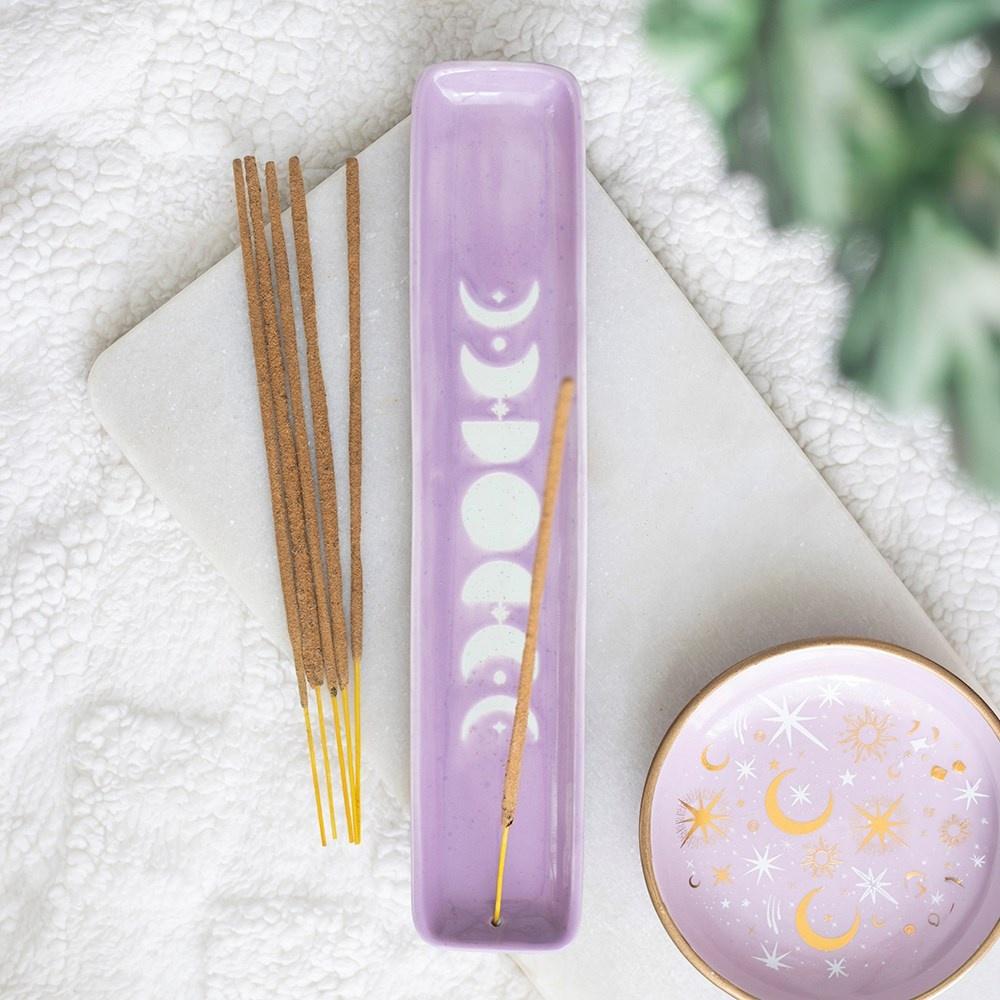Something Different - Purple Moon Phase Incense Ash Catcher Incense holder - Lilac